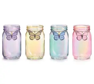 Mason Iridescent Butterfly In A Jar Vase
