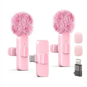 Wireless Lapel Microphone with Clip, Mini Professional Noise Reduction, Phone Live Streaming, Outdoor Video Logs, Travel Tiktok Vlogs, Noise Cancelling Mics