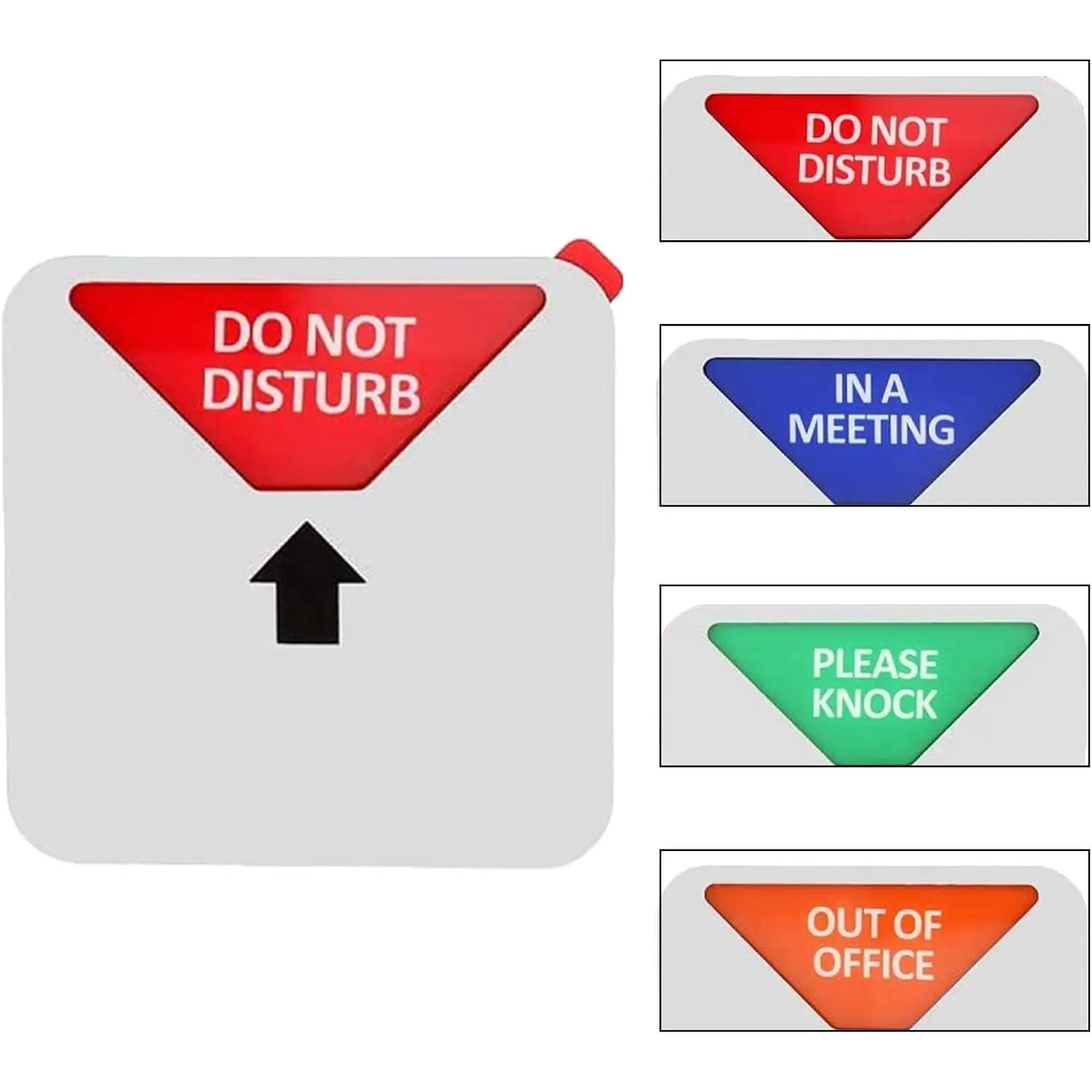 Office Door Signs, 6 Inch Diameter, Do Not Disturb Sign, Out of Office Sign, Please Knock, In a Meeting Logo,  &  Adhesive Backing, Room  ,