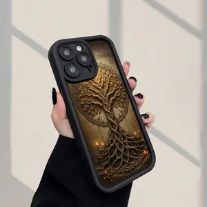 This stylish phone case, featuring the Tree of Life and ancient trees as design elements, is shockproof and fingerprint resistant. It is compatible with iPhone 17, 16, 15, 14, 13, 12, 11 Pro Max Plus, Air, Mini, SE and iPhone XS Max.