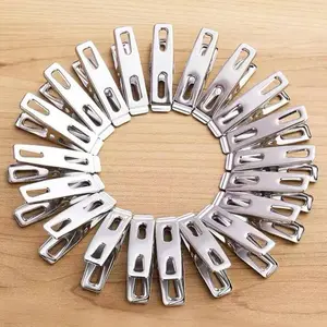 20pcs/set Stainless Steel Clothespin, Multifunction Clothes Peg For Home