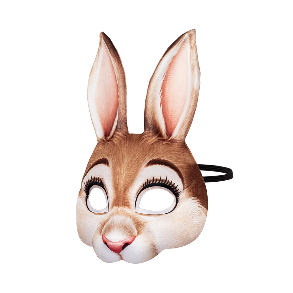 Cartoon & 3D Realistic Half Face Bunny Rabbit Mask, Cute Horror Black Animal Ear Mask, Easter Mardi Gras Halloween Cosplay Costume Accessory, Masquerade Party Decoration Prop for Adults & Kids, Carnival Birthday Game Prop Handmade black ovo confetti eggs