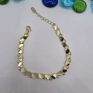 Hearts shapes beautiful bracelet gold-plated 7 to 8"inches fashion design perfect gift for all occasions creative jewelry designer Elegant Minimalist Bangle