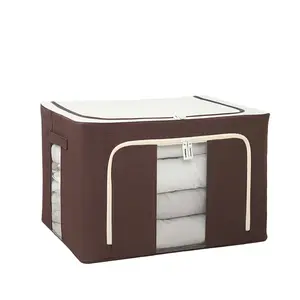 Paishilong organizer recommends thickened Oxford cloth eco-friendly storage box for household clothing and quilts with six steel frames