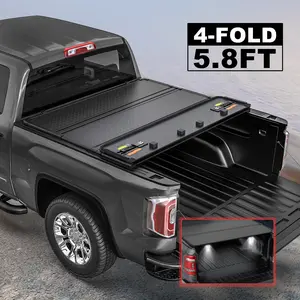 4-Fold Hard Tonneau Cover For 2007-2013 Chevrolet Silverado GMC Sierra 5.8FT Bed