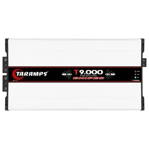 Taramps T 9.000 Chipeo 1 Ohm 9000 Watts Rms 12.6 Volts, Peak Power 11000 Watts Rms Monoblock Car Audio Amplifier - RCA Input Gain Control Smart Cooler