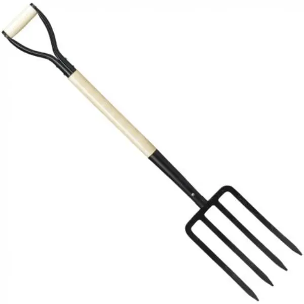 Corona Clipper FK42000 29 in. Steel 4-Tine Digging Fork, 3.3 lbs Ashwood D-Grip Handle for Easier Soil Penetration