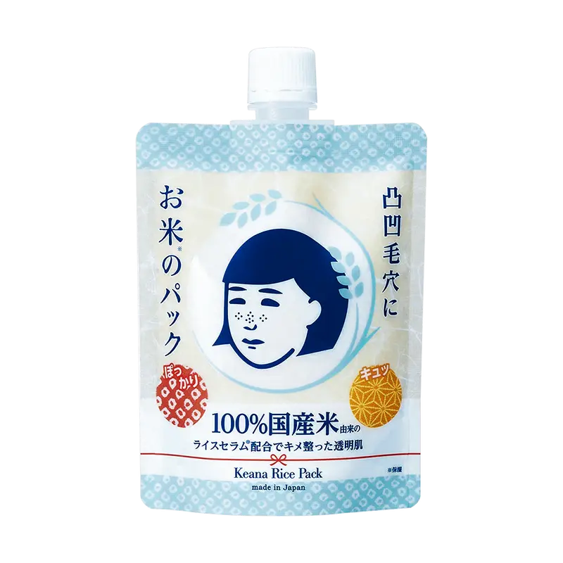 ISHIZAWA LAB Keana Nadeshiko Rice Mask 170g - Pore Refining & Hydrating Face Mask for Smooth Skin Keana Facial Treatment Skincare Moisturize