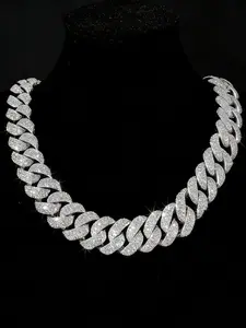 Chilled 20mm Miami Full Diamond Cuban Chain, Hip Hop Rap Style Jewelry, Men's Cuban Chain Necklace, Easter Thanksgiving Gift