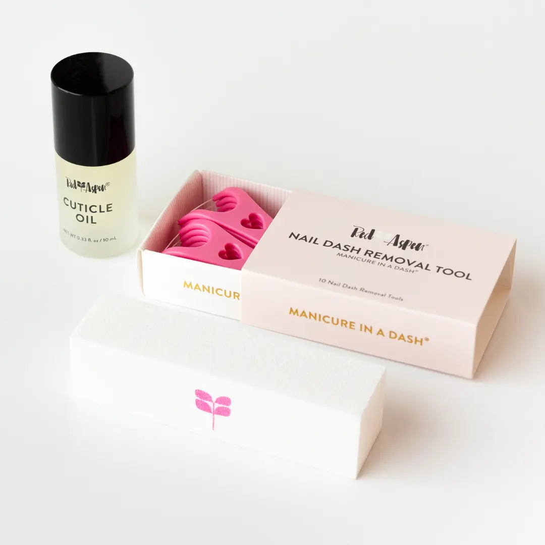 Red Aspen Press On Nail Removal Kit with Cuticle Oil & Buffer for Damage-Free Removal Red Aspen Press On Nail Removal Kit with Cuticle Oil & Buffer for Damage-Free Removal