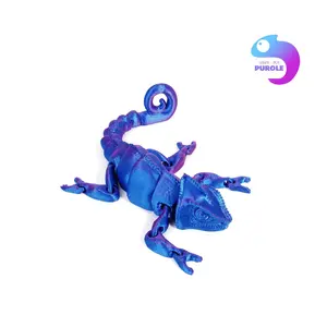 3D Printed Chameleon Desktop Ornament, Colorful Snake with Jointed Limbs, Ideal for Home Decor & Pranks, Perfect Gift for Boys & Girls