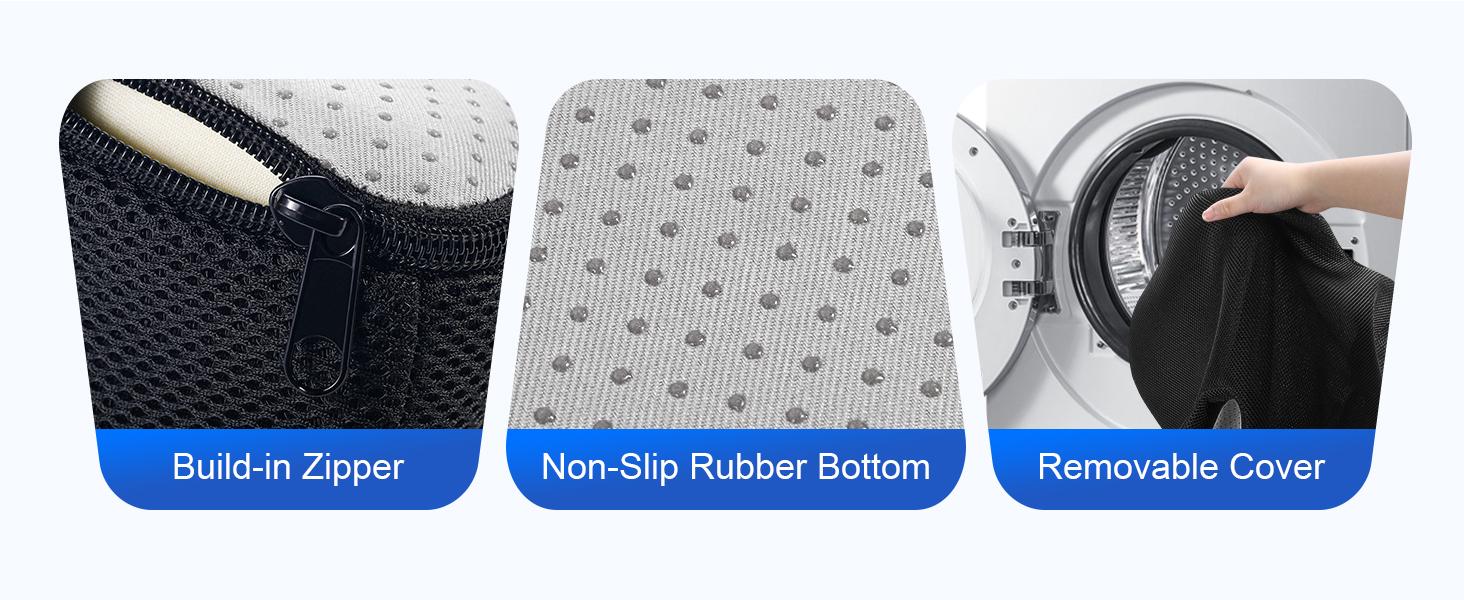 Non-Slip Memory Foam Seat Cushion for Office Chair, Gaming Chair & Car Seat, Ergonomic Support for Back, Legs & Long Sitting