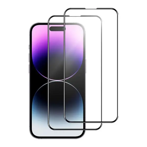SUPCASE Crystal Tempered Glass Screen Protectors for iPhone Smartphone Devices - 2-Pack, Shockproof, Scratch Resistant, Easy Installation, Essential Phone Accessory Set