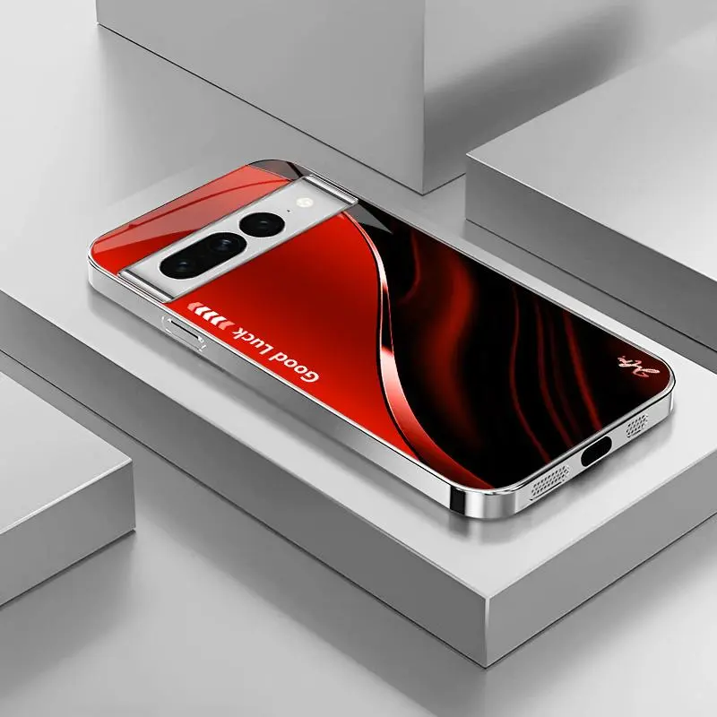 Suitable for [Google Pixel 7 Pro] High-end simple silk electroplated metal glass mobile phone case, affordable, fully shockproof, drop-proof, wear-resistant-888