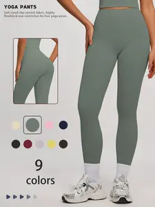 Women's High-Waisted Butt-Lifting Slim Fit Sportswear Pants, Breathable Quick-Dry Yoga Running Gym Wear, All-Season Knit Elastic Long Trousers