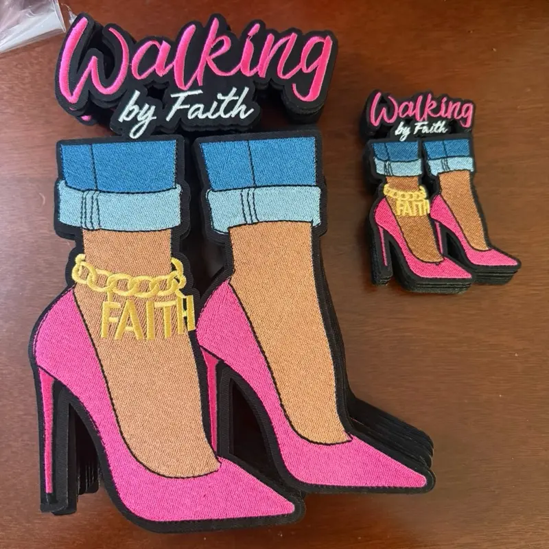 Walking by Faith Embroidered Iron-On Patch Bundle