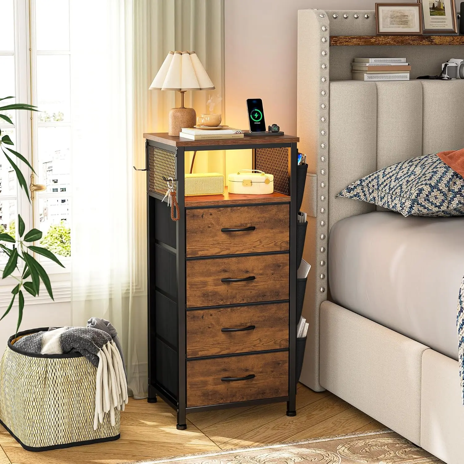 Rustic Brown-4 Drawers