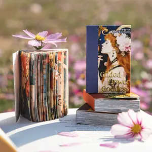 50 Sheets/bag Sticker Book, Flower Goddess Series Floral & Human Theme Decorative Material, Hand Account Stationery Bottle Decoration, Aesthetic Sticker Book