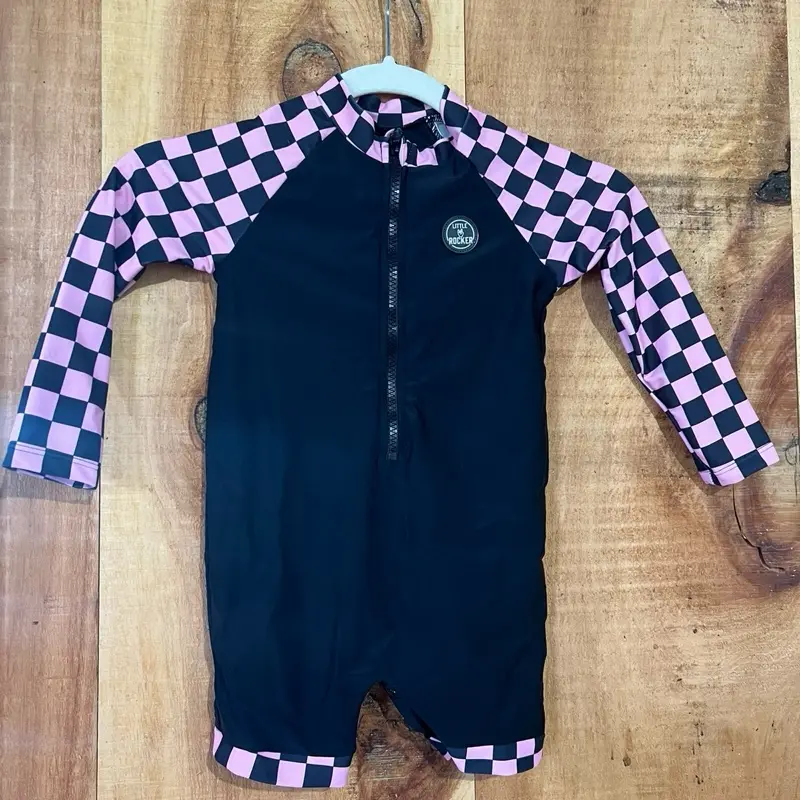 Pink Checkered Rash Guard