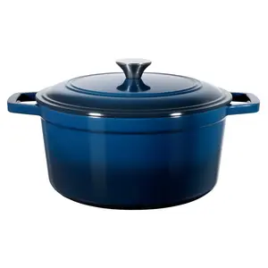 Enameled Cast Iron Dutch Oven, Heavy-Duty Cookware with Tight-Fitting Lid and Side Handles, 6 Qt Blue, Oven Safe for Stovetop and Oven, Even Heating, Durable Enamel Finish, Classic Kitchen Pot for Everyday Use
