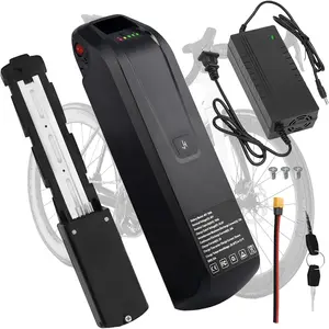 48V 10.4Ah Ebike Battery for Adults with 2A Fast Charger 5 Pin Baseplate BMS LED Indicator Safety Lock USB Port Waterproof for 0-1000W Motor