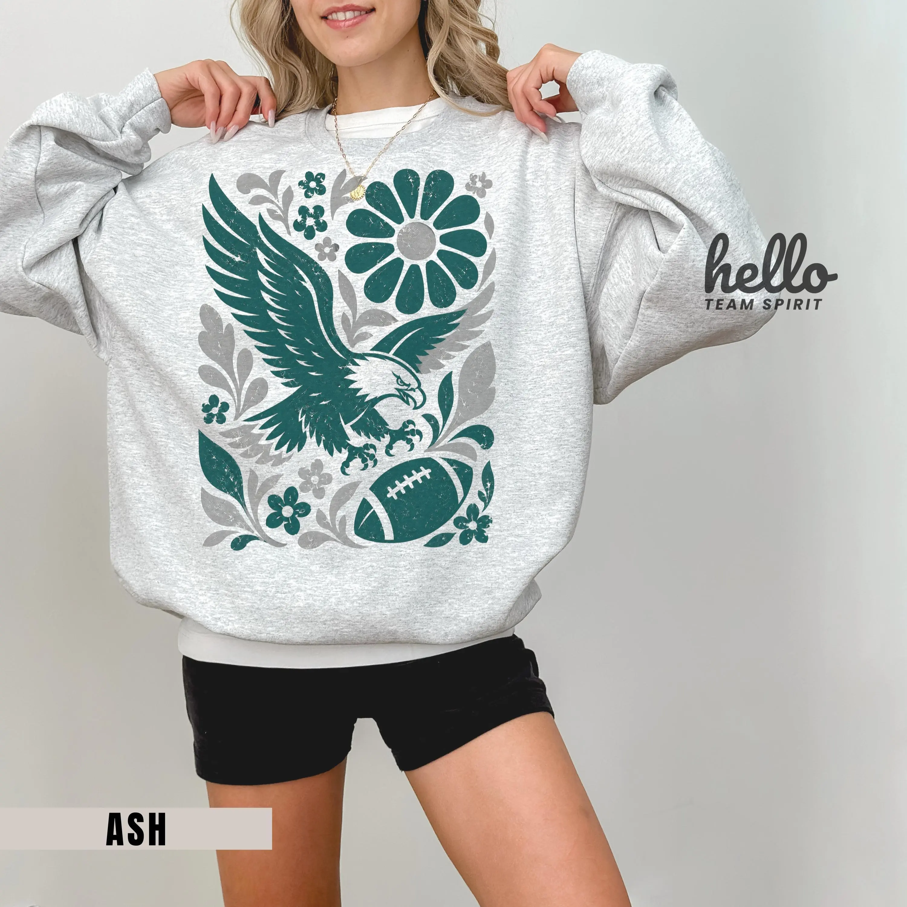 Philadelphia Football Sweatshirt, Philly Tshirt, Youth Eagle Sweatshirt, Kid School Eagle Mascot Sweatshirt Womens Sweatshirt HTS138 Cotton Trending