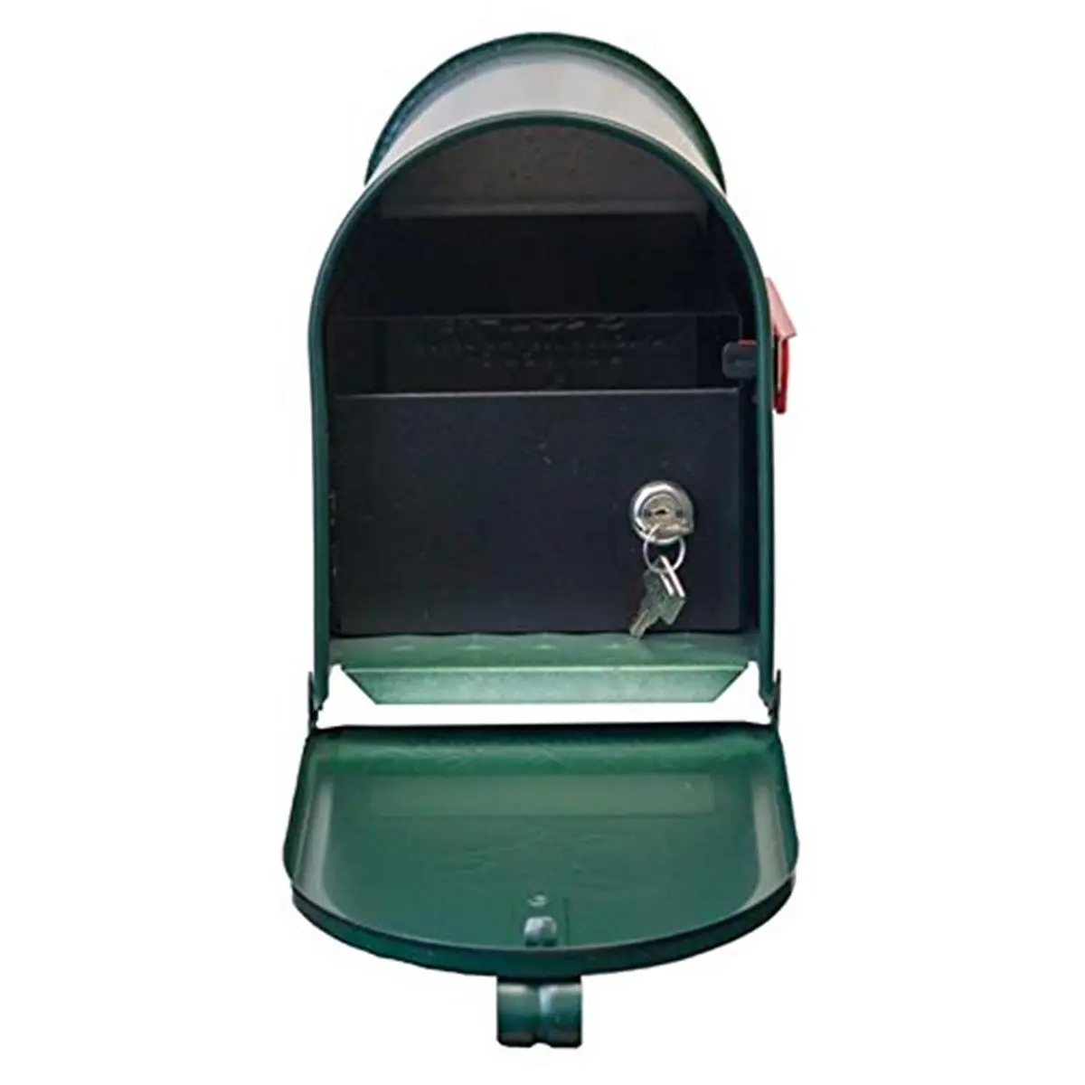 Qualarc 212 MAIN E1 Economy Rectangular Locking Mailbox with Insert - Black Galvanized Steel, Rust-Resistant Powder Coat Finish, Smooth Steel Latch, Aluminum Component, Locking Front Retrieval Door, 14 Lbs Mail Security, 1" H x 6.38" W