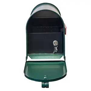 212 MAIN E1 Economy Mailbox with Locking Insert - Black Galvanized Steel, Steel Latch, Locking Door, Mail Security