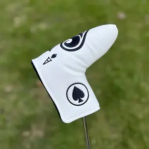 1pc Ace of Spades Embroidered Putter Protector, Durable Golf Accessory for Club Protection, Dustproof Design in Multiple Colors, Golf Clubs