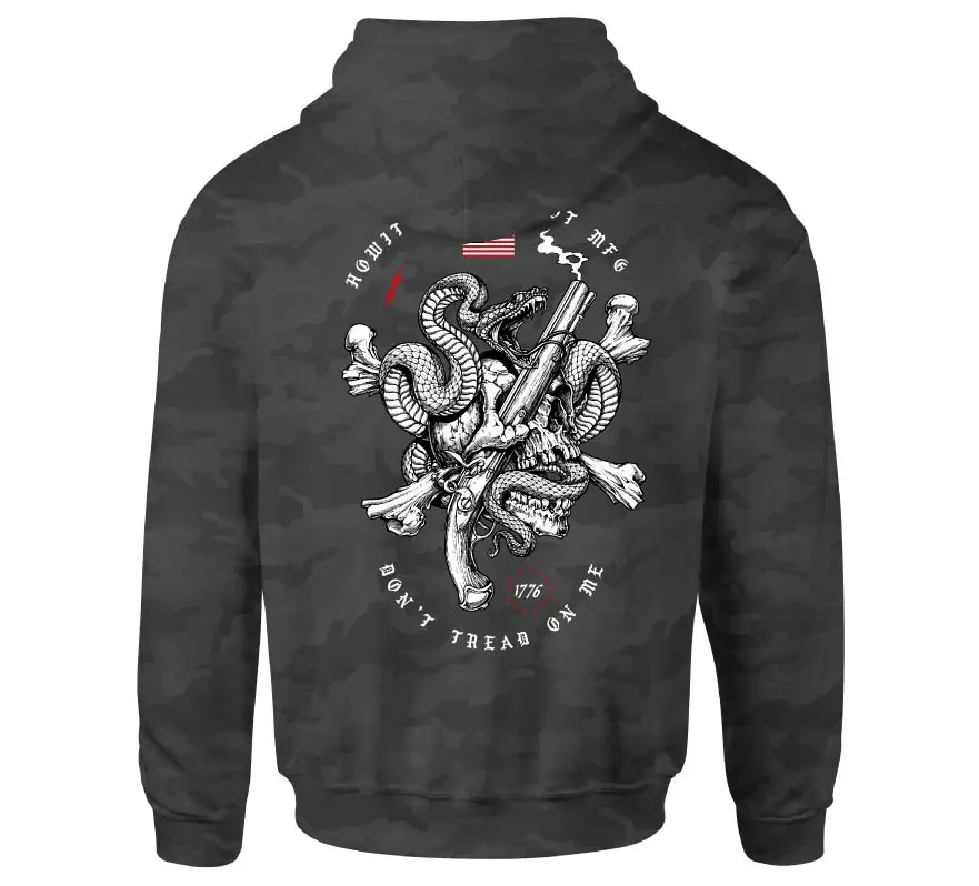 Howitzer Men's Premium Fit Tread Long-Sleeve Graphic Hoodie - Tagless Neck Cotton-Fleece Polyester Pullover Sweatshirt, Ultra Soft, Hand-Drawn Art, Branded Logo Label, Pull-On Casual Tops (XL)