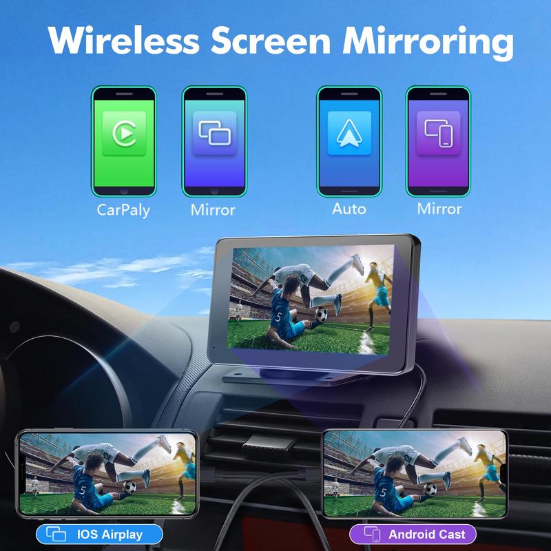 【PASLDA】New Year Gift ：2026 Upgraded Wireless CarPlay Screen for Andriod & Iphone : The Ultimate Portable Car Play Adapter for Seamless In-Car Entertainment