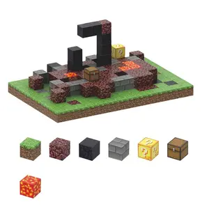 Mine World Theme Building Blocks, 190pcs Creative Sensory Building Cubes for Fine Motor Skills, Creative Building Toy for Gifts