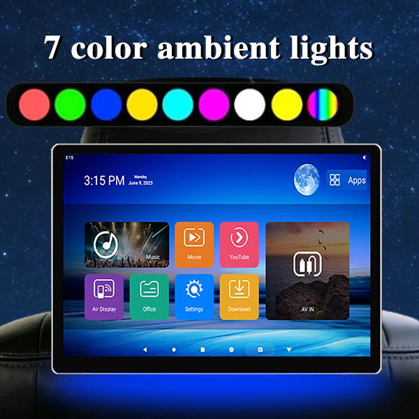 NOAUKA13.5 Inch 4K Android 14 Car TV Headrest Monitor for Cars Back seat,Support Phone Wireless Mirror Link Touch Screen,HDMI Input,USB/SD Multi-Media Video Player,WiFi (2G Ram+32G ROM)