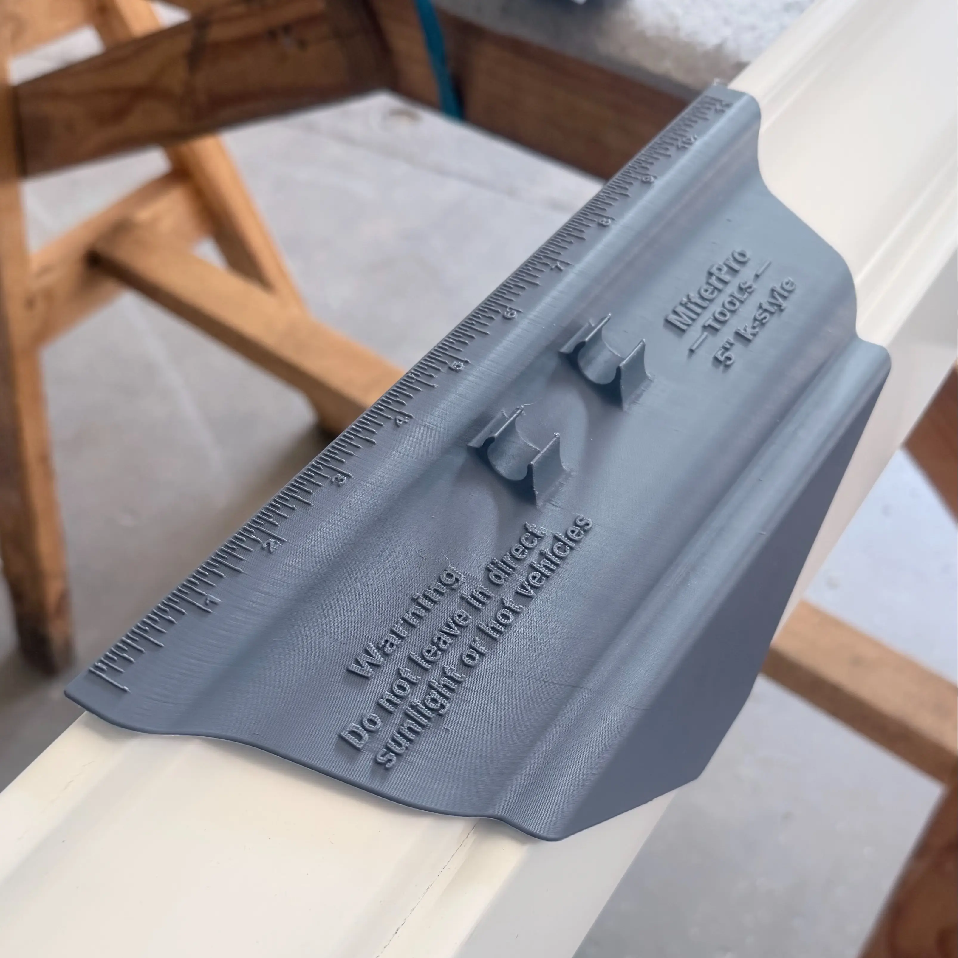 MiterPro External Gutter Miter Template 6" K-Style - Cuts Inside & Outside 45 Degree Corner Miters