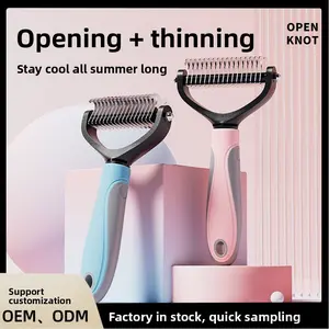 Customized pet comb, double-sided detangling comb, cleaning and grooming cat comb, dog pet comb, pet supplies, dog comb