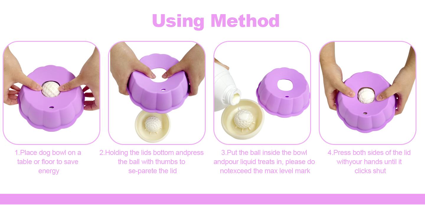 BOMUU Slow Feeder Dog Bowl, Anti-Choke, Lickmat, Solves, Dog Anxiety, post-op nutrition, Boosts , DogGutHealth, 360° Rotating Roller, For Fast Eaters ,6.4 oz Capacity