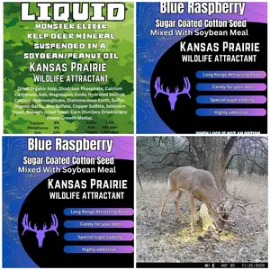 Liquid kelp deer mineral and 2 bags cotton seed attractant