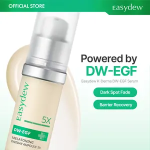 Easydew DW-EGF Melatoning Ampoule - Official Product Hydrating Skin Serum with Niacinamide and Glutathione for Uneven Skin & Visible Spots - Fast Absorbing Day and Night Ampoule Korean Skin Care | SummerVibes