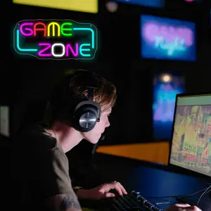 Game Theme Neon Light Sign, USB Powered LED Decor, Switch Included, Gamer Gift, Bedroom Wall Decoration, Dinosaur Theme, Fun Gift, Living Room Lighting, Neon Lamps