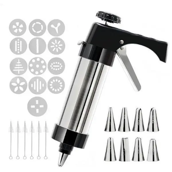 Versatile Cookie Creation Set - Durable Cookie Press Featuring 13 Discs And 8 Piping Nozzles, Ideal for Cookie And Cake Decoration, a Must-Have for Baking Lovers accessory