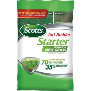 Scotts Turf Builder Starter Fertilizer for New Grass, Use When Planting Seed, 5,000 sq. ft., 15 lbs.