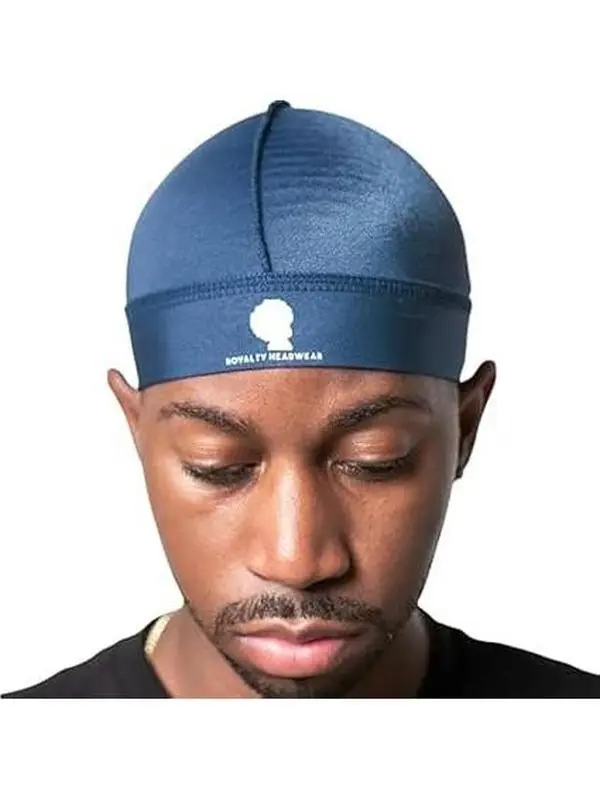 Royalty Headwear Silky Wave Cap for 360, 540 & 720 Waves, Soft Breathable Durag Skull Cap Beanie for Men
