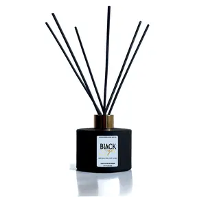 Aroma Reed Diffusers - Luxury Scented Matte Black Glass Fragrance Diffuser
