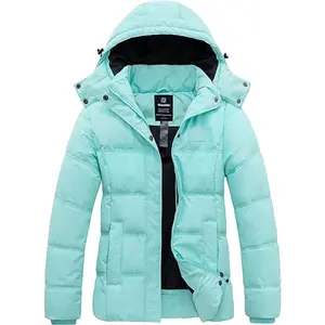 Women's Hooded Warm Winter Coat Quilted Thicken Puffer Jacket with Removable Hood  giftideas christmasgift