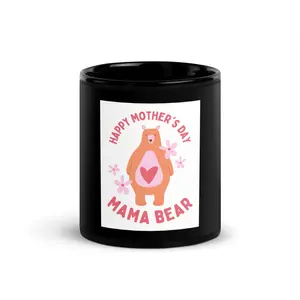 Happy Mothers Day black mug   .