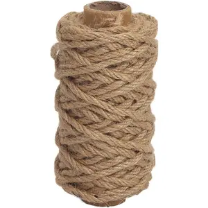 Jute Twine, 4mm Thick 66  Long Jute String Rope Roll for Garden, Arts & Crafts,  Decor, Packaging