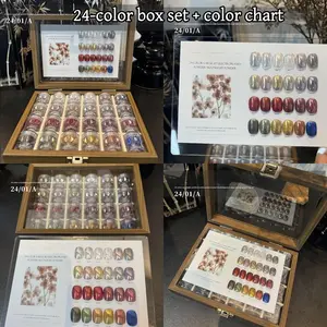 High-End Nail Art Set, 24 Color Moonlight Mirror Powder Box, Ultra-Fine Glitter, Shimmer Glitter, Mirror Finish, Suitable for Various Occasions