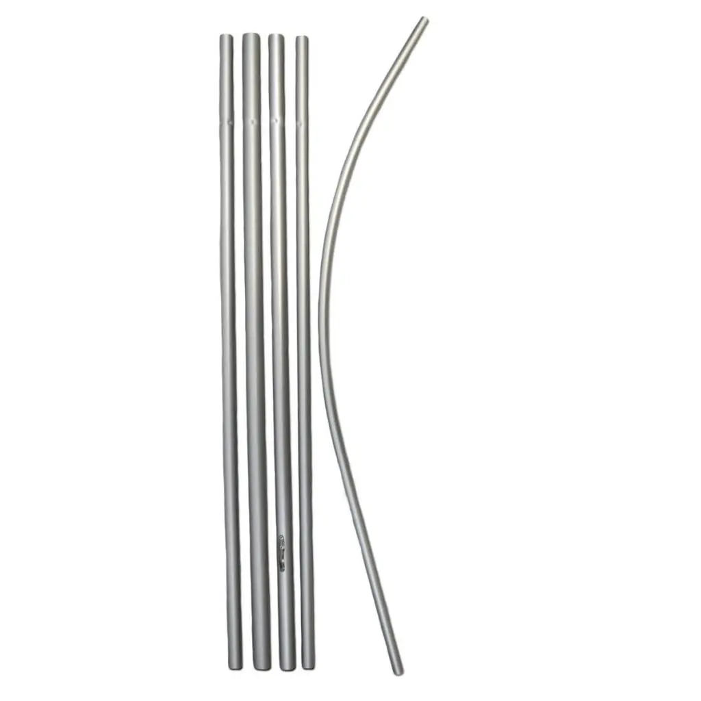 16ft Curved Aluminum Advertising Flag Pole - 5-Piece Interlocking, Easy Construction, Reinforced Extra High-Wind Strength, for Wind Dancer Flags, Home Improvement, Garden Decor Supplies