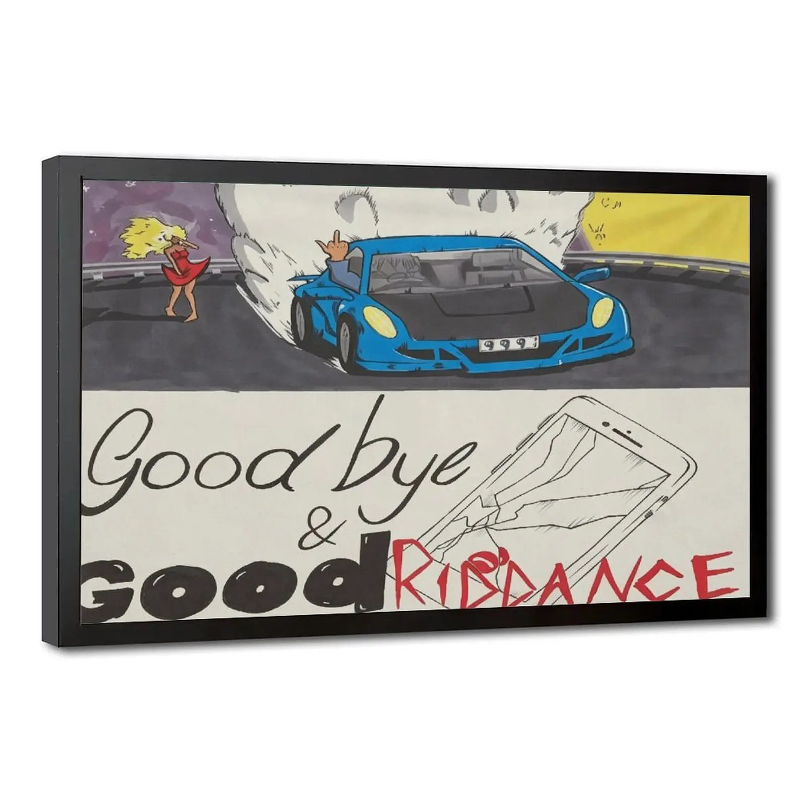 "Goodbye" Hip-Hop Style Poster—Rap Music-Themed Wall Art Suitable for Bedrooms, Living Rooms, and Dorms