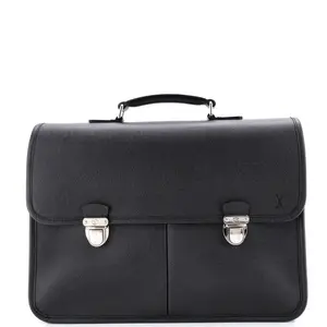 Pre-owned Louis Vuitton Leather Top Handle Bags Anton Briefcase Taiga by Rebag